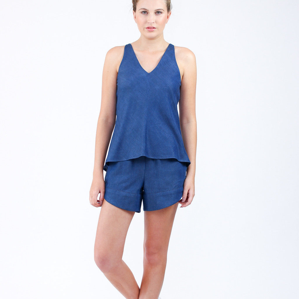 Megan Nielsen (AUS) / Printed Sewing Pattern / Reef Camisole + Shorts ...
