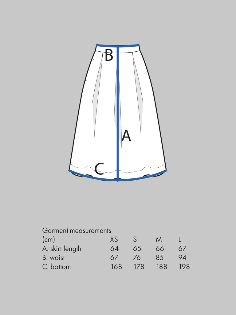 Assembly Line (SWE) / Printed Sewing Pattern / Three Pleat Skirt | Oak ...