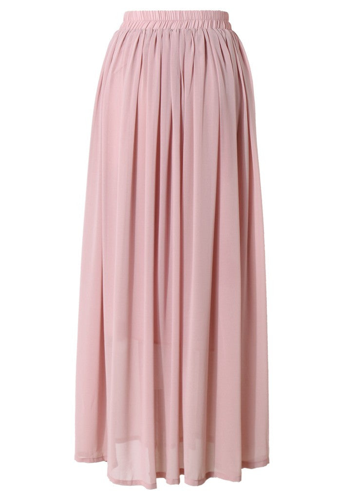 Conservative Modest full length pink maxi skirt | Mode-sty tznius fashion