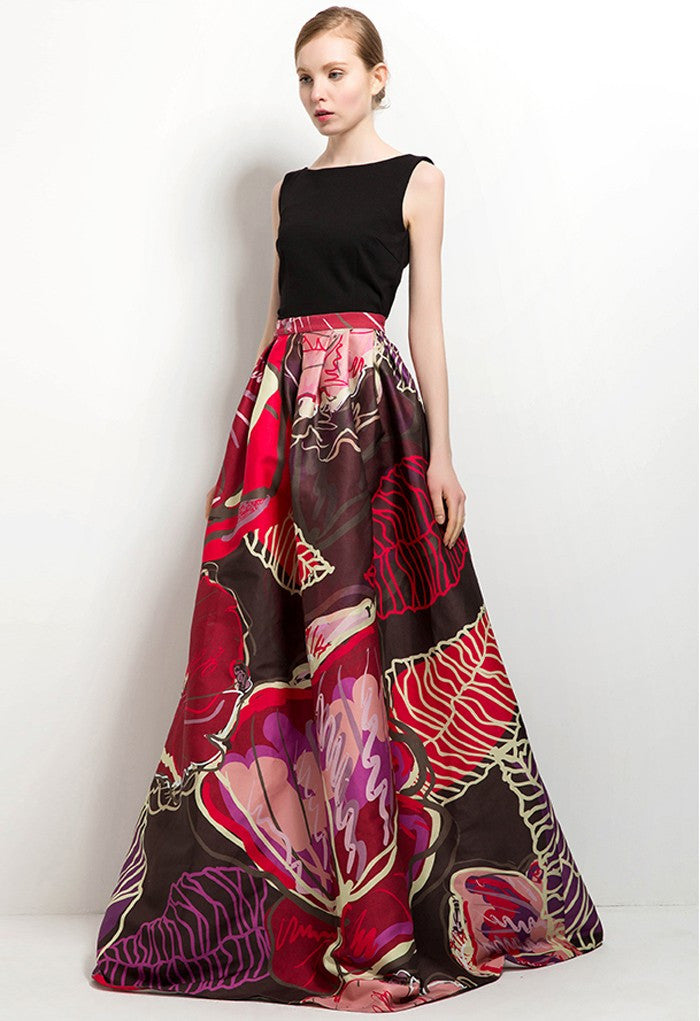 Modest vibrant and bold floor length floral printed maxi skirt | Shop ...