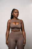 MOCHA PEEKABOO LEGGING SET