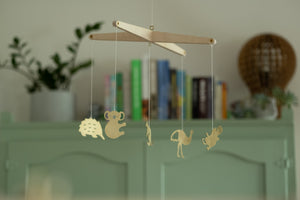 brass baby mobile