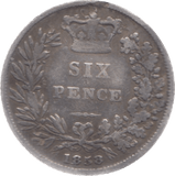1858 SIXPENCE 2 ( FAIR ) - Sixpence - Cambridgeshire Coins