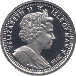 2016 ISLE OF MAN ELIZABETH II 90TH BIRTHDAY PLATINUM QUARTER NOBLE ( PROOF ) REF B - Platinum Coins - Cambridgeshire Coins