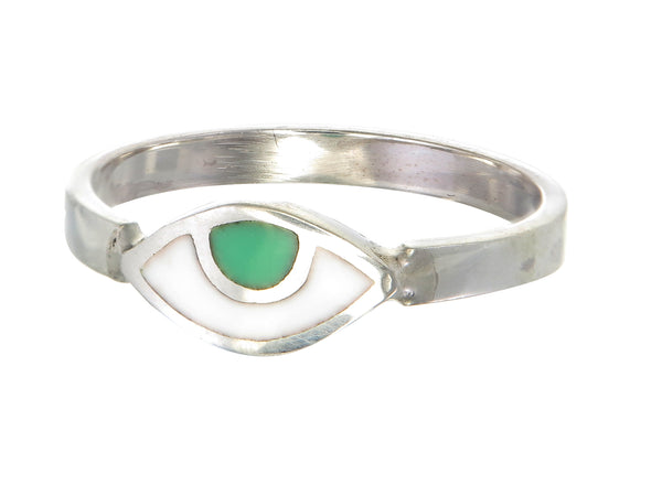EYE SPY RING - GREEN - sterling silver by tiger frame jewellery