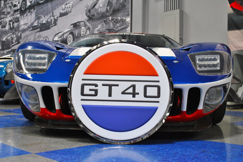 Safir GT40 logo custom garage sign