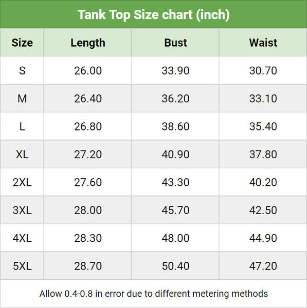 Size Chart of Open Back Tank Top And Leggings Set