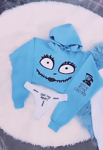 Nightmare Hoodie With Thong And Pajama Set - Wonder Skull