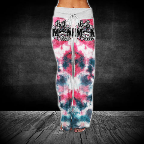 Pink Green Skull V-Neck Shirt and Wide Legs Pants