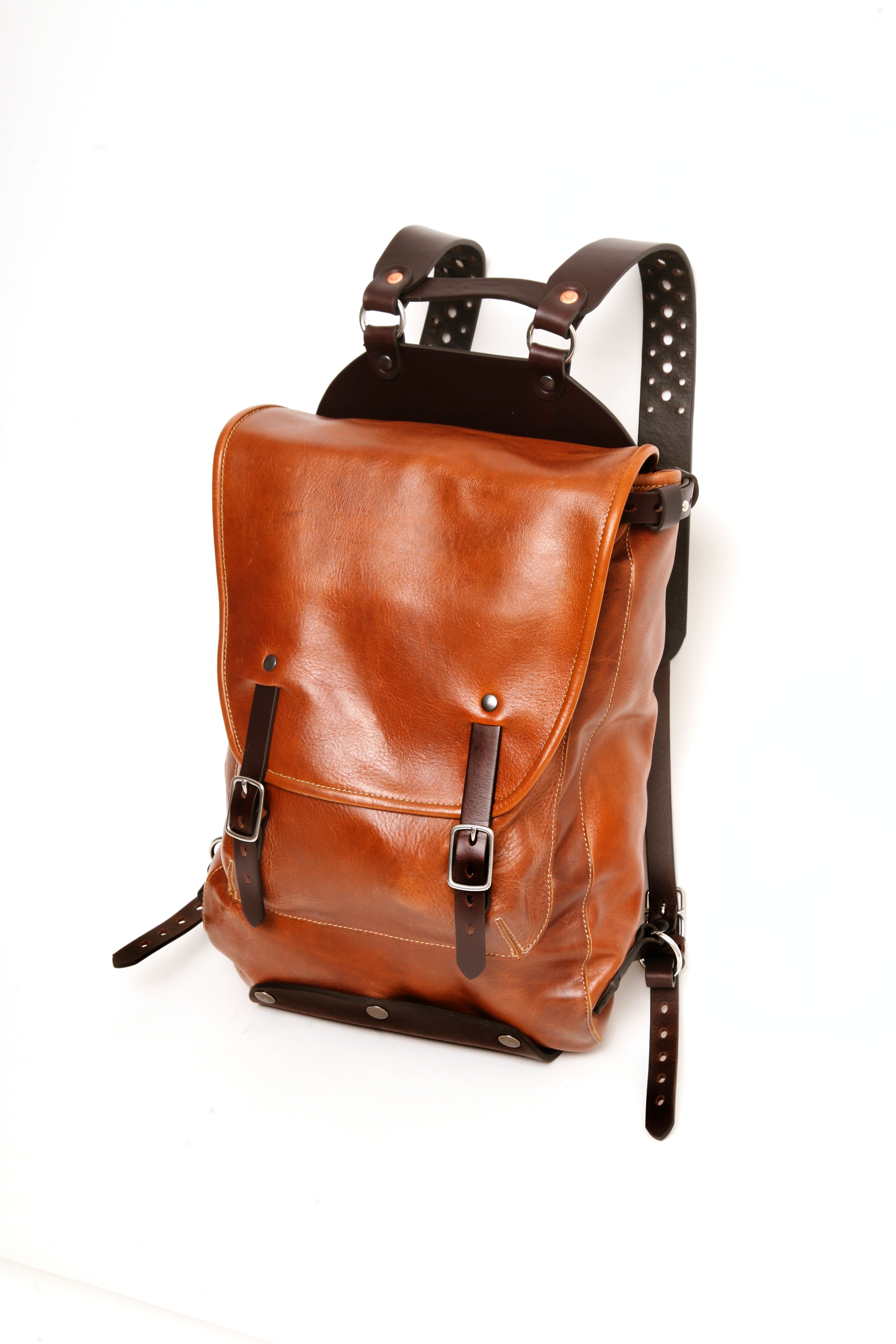 mærkning velfærd klimaks Backpack vintage brown buffalo | JMB Leather