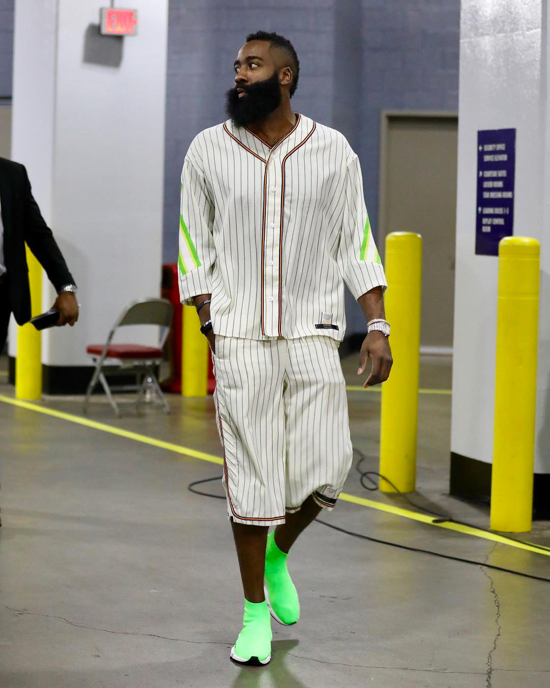 neon green balenciaga socks