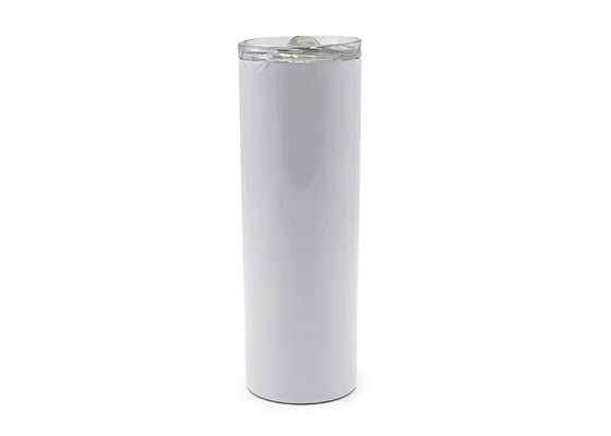 Download Sublimation 20oz White Skinny Tumbler with Straw ...