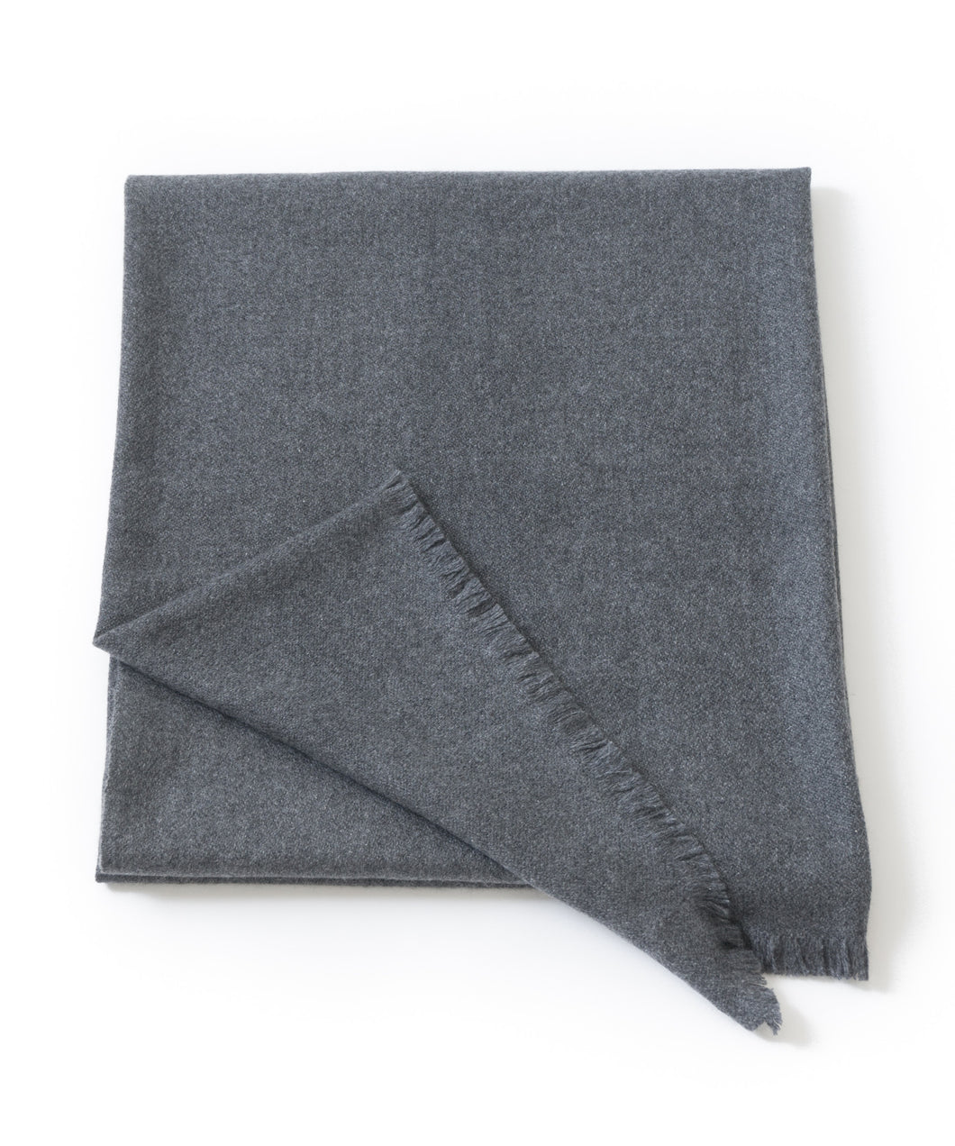 Ribbed Cashmere Throw - Grey | Ben Soleimani