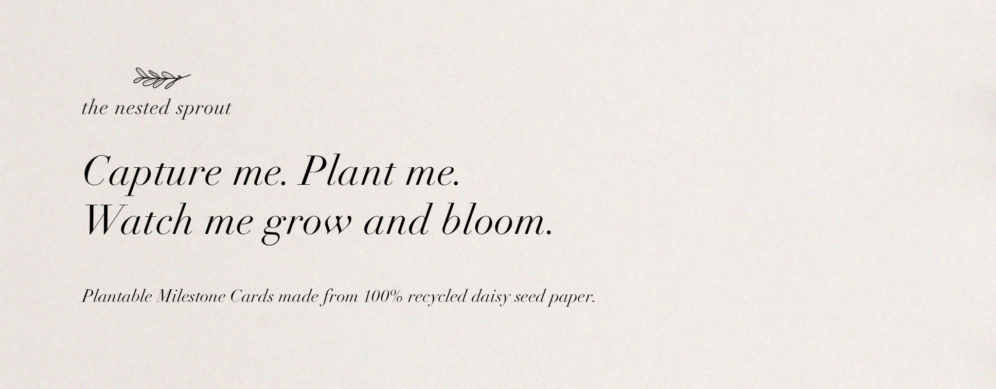 Plantable Milestone Cards.