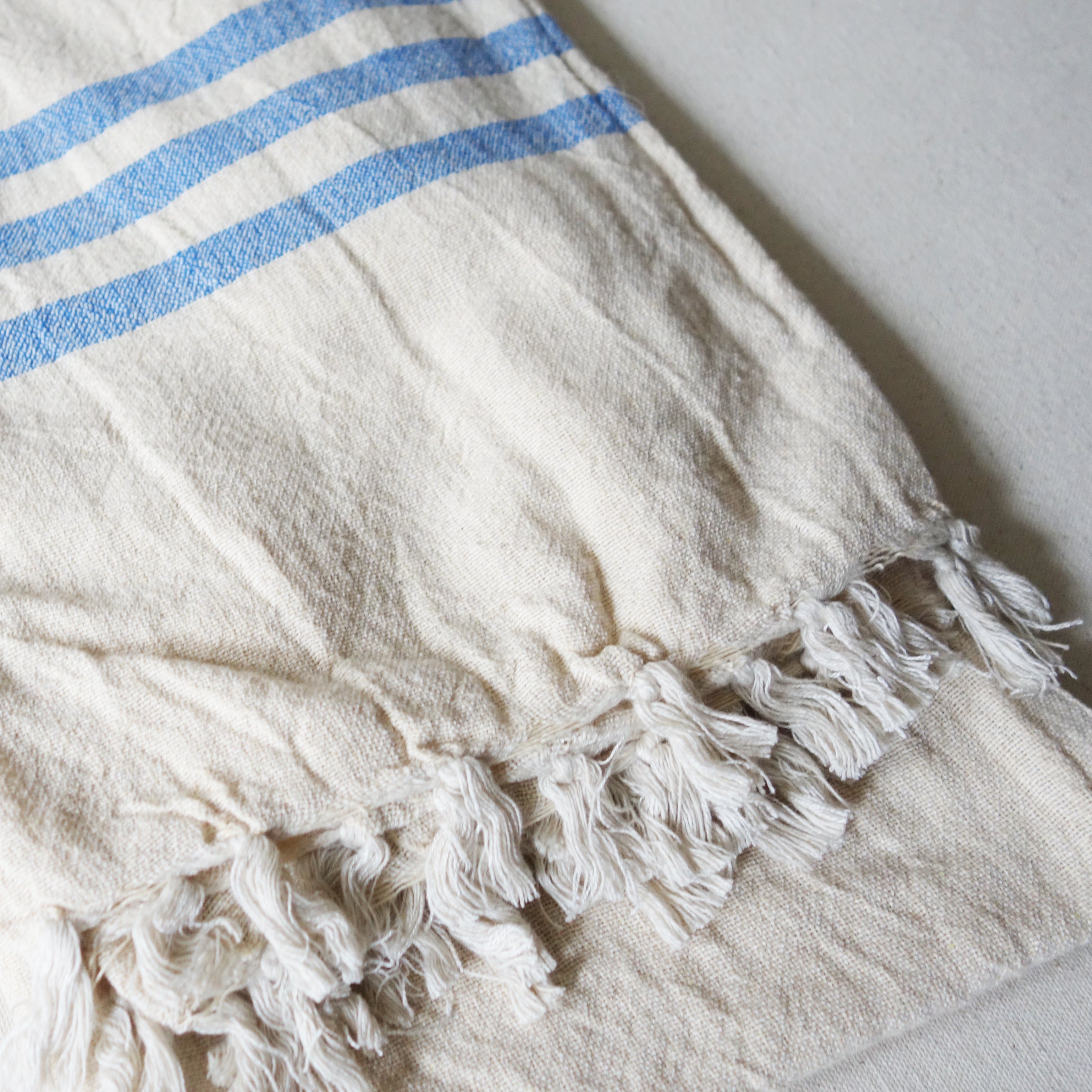 Triple Stripe Linen Scarf