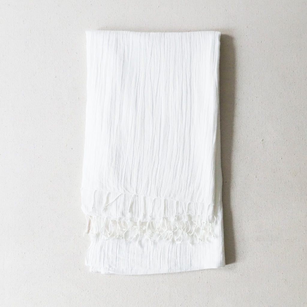 white scarf cotton