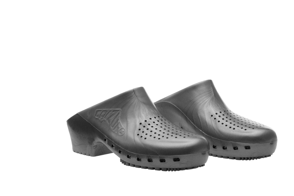 gray clogs shoes