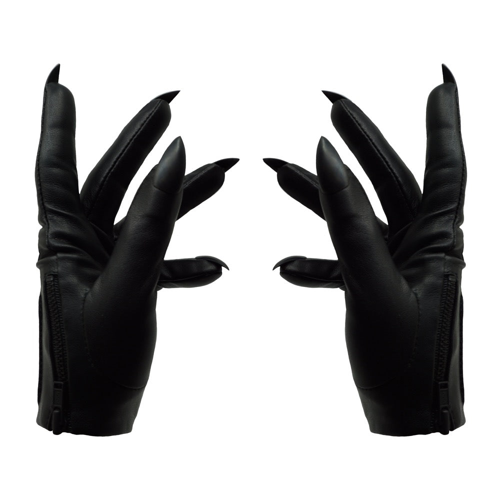 BLACK SARAH NAIL GLOVES | MAJESTY BLACK