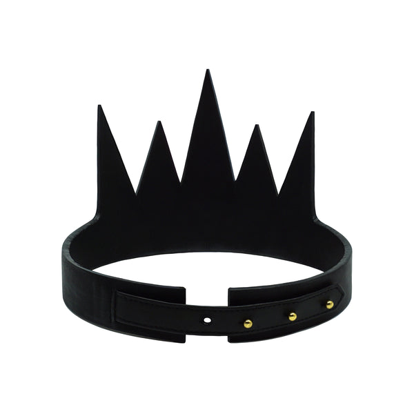 ORNATE LEATHER CROWN | Majesty Black