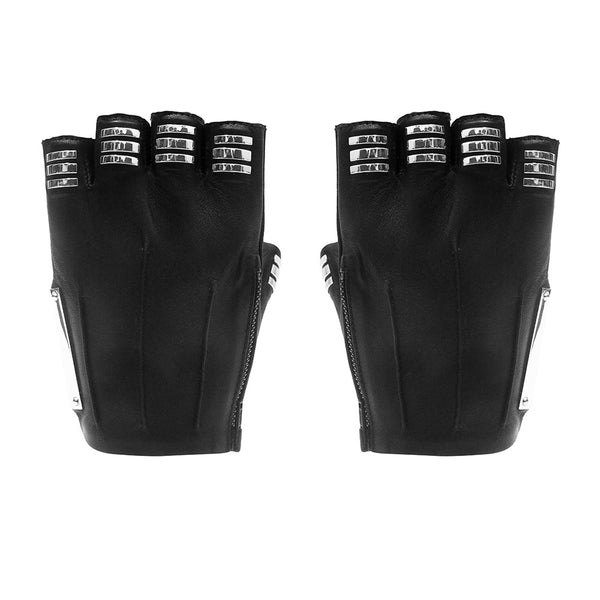 armored fingerless gloves