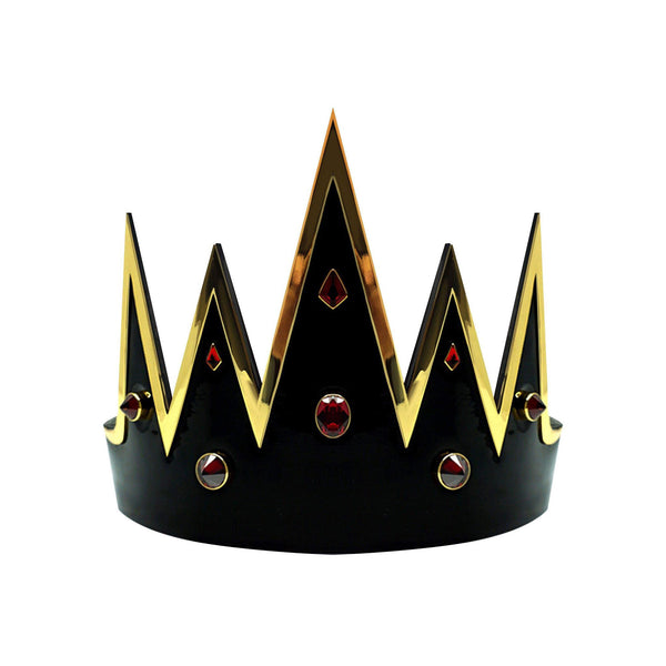 crown with black gems