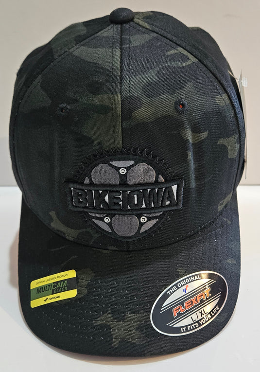 - Alpine - Cap BIKEIOWA Puff Patch – Trucker Flexfit - Camo Multicam