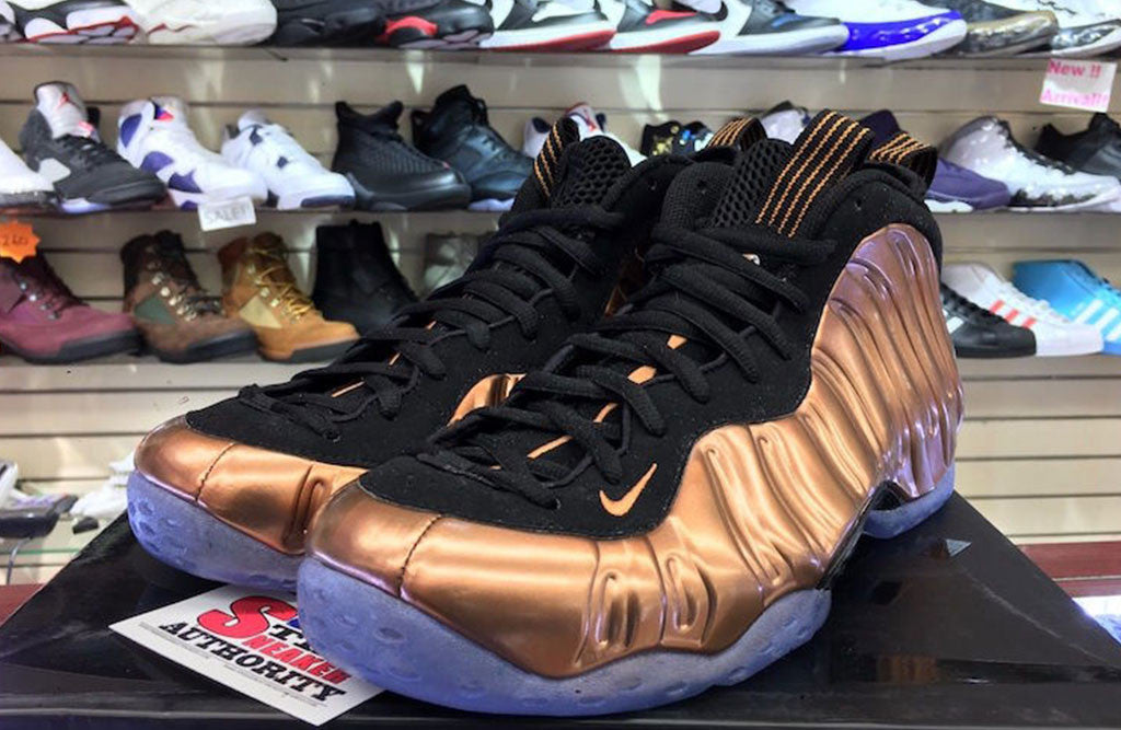 nike air foamposite copper