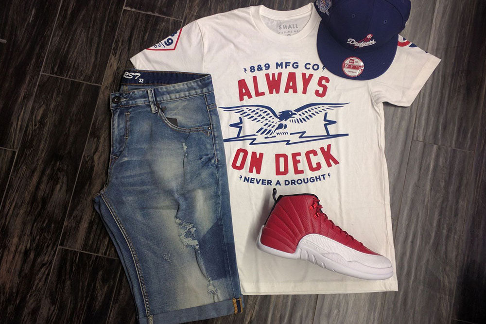 all red 12s outfit