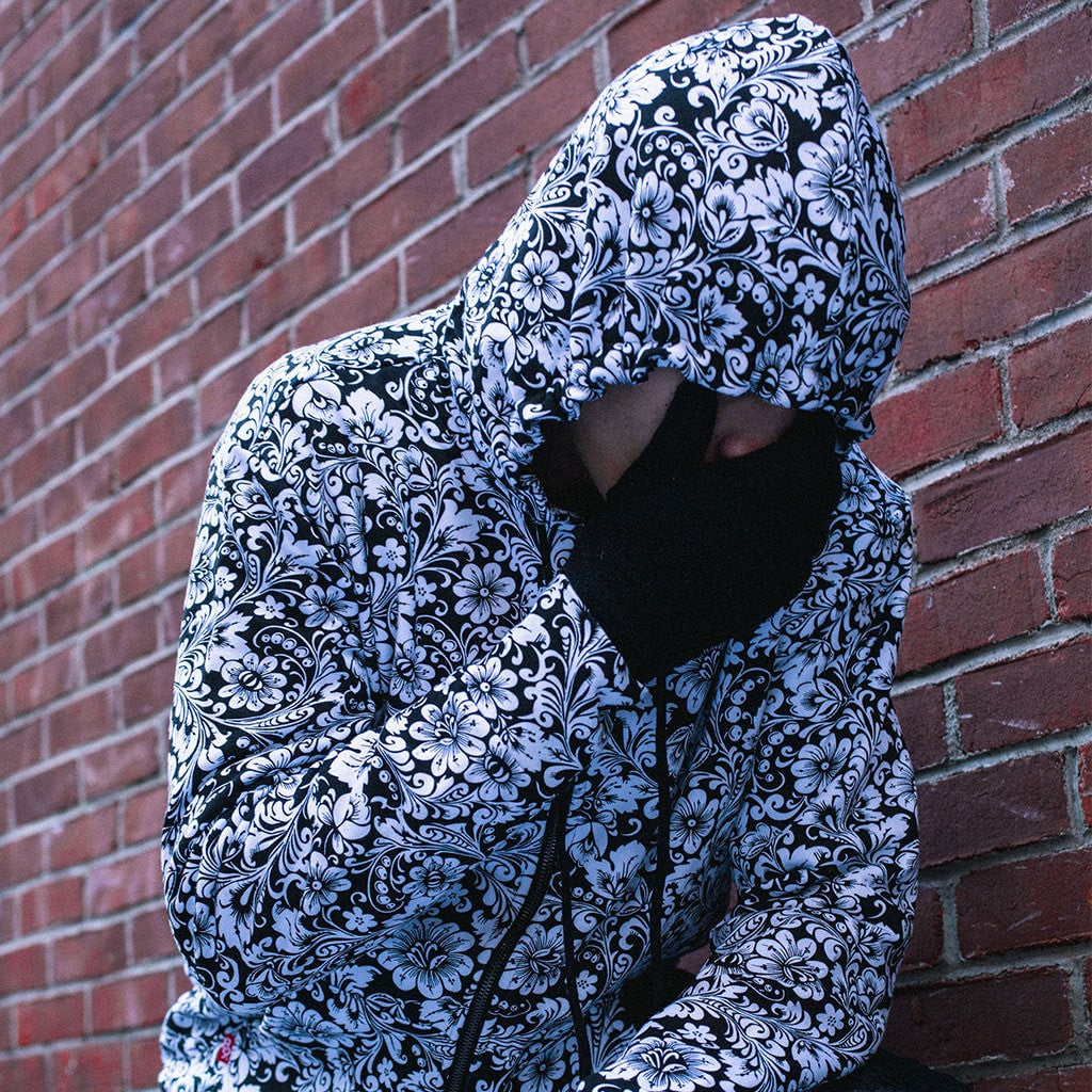 White Khoklohoma Zip Up Hoodie (5)