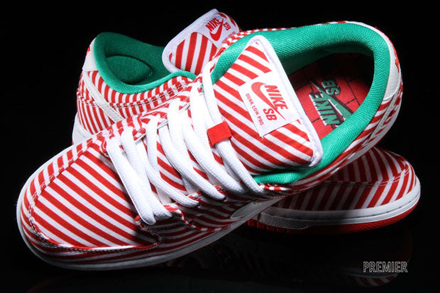 nike dunk candy cane