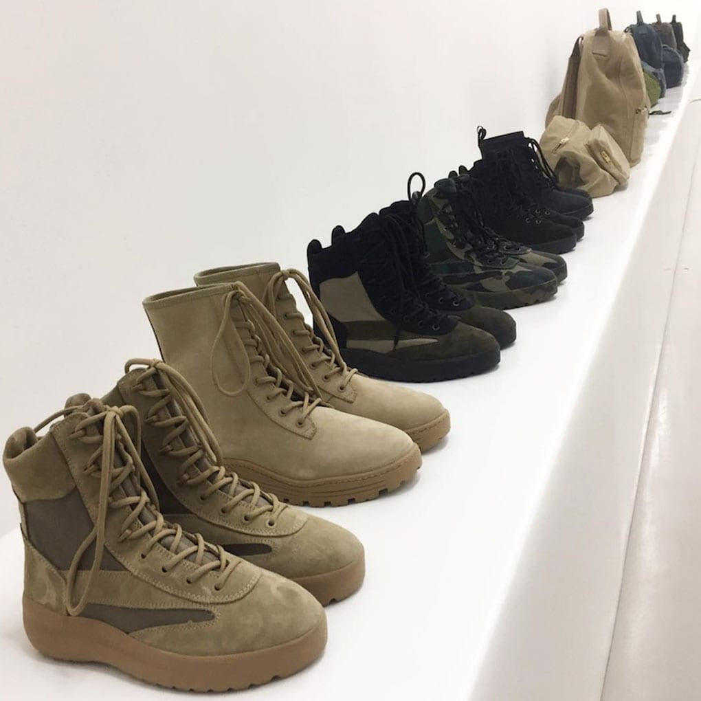 yeezy season military boots