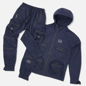 NEW限定品 正規 Blue) ennoy エンノイ NYLON L JACKET ＋ NYLON PANTS