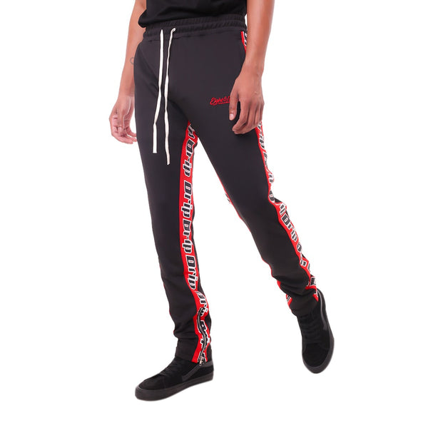 cotton track pants with zipper pockets