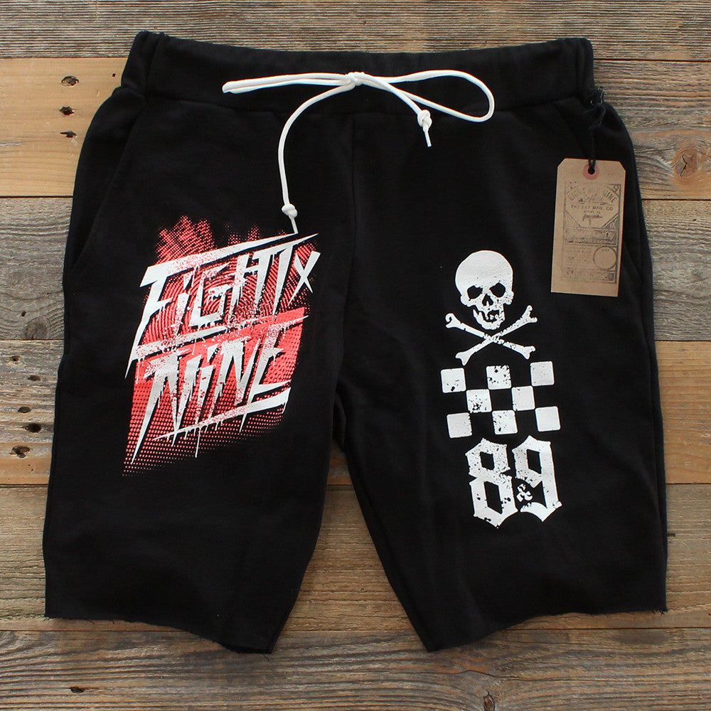 Race Team Black French Terry Shorts Infrared | 8&9 Clothing Co.