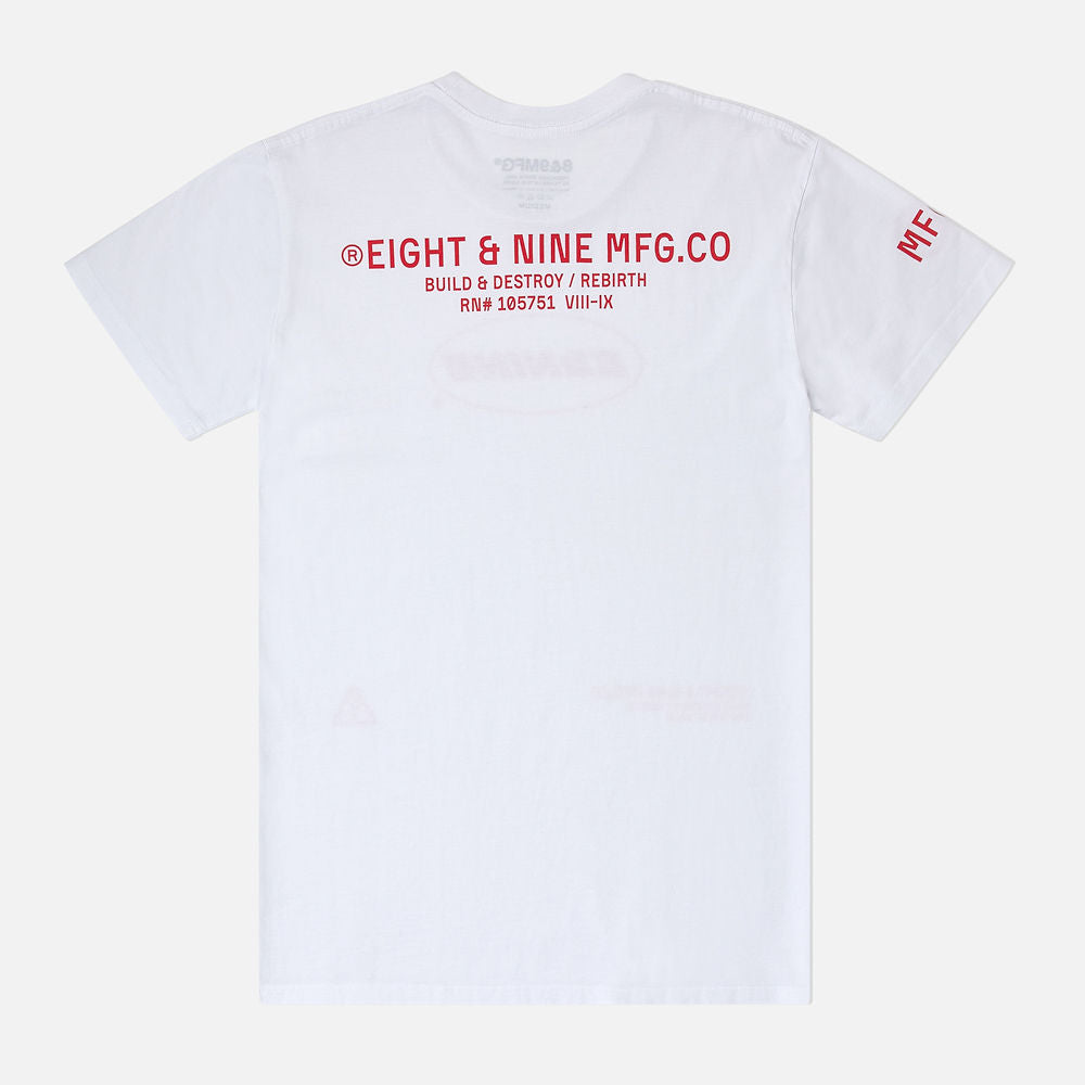 Rebirth T Shirt White Red