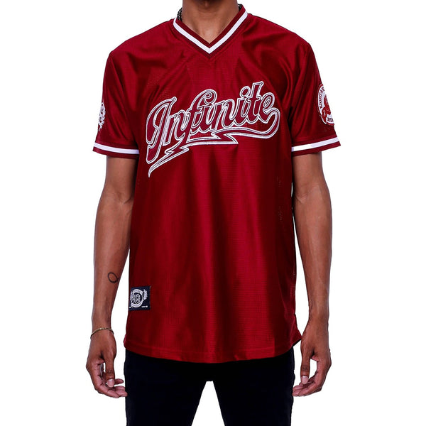 Sanctuary Mesh Baseball Jersey Maroon 