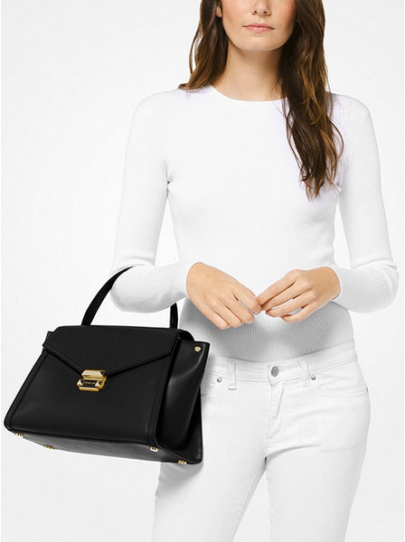 mk whitney large leather satchel