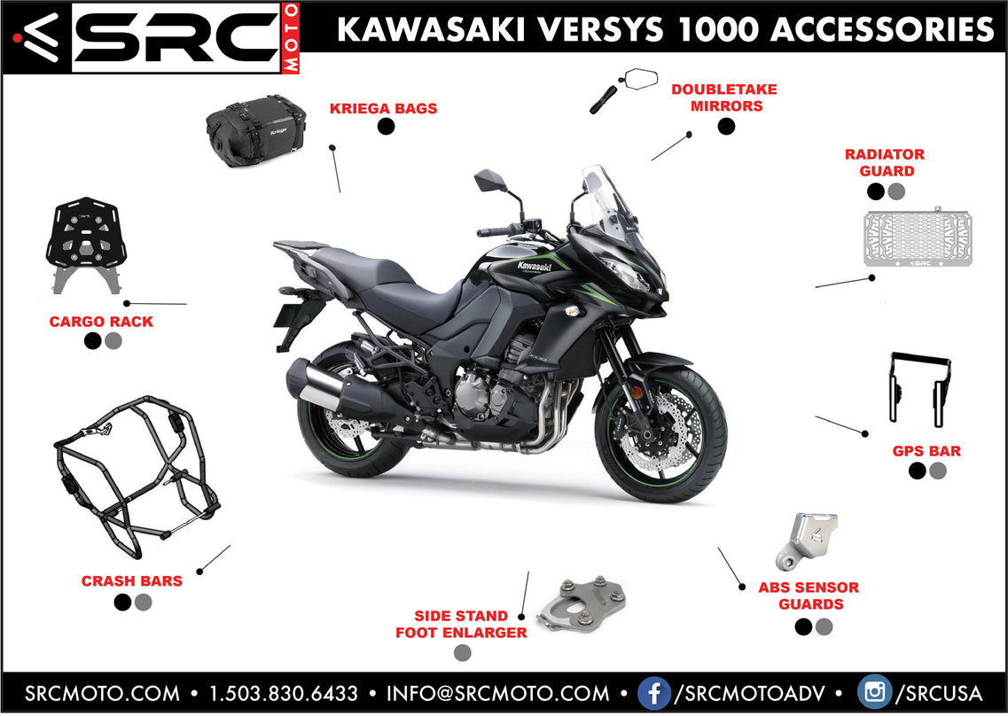 GPS / PHONE Bracket Mount 2015-2018 KAWASAKI VERSYS 1000 SRC MOTO