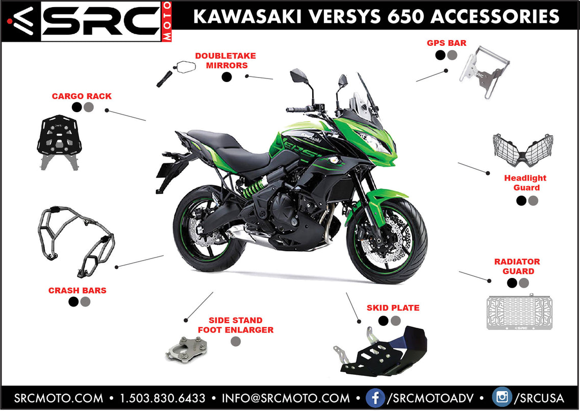ENGINE GUARDS / CRASH - KAWASAKI 650 – SRC MOTO