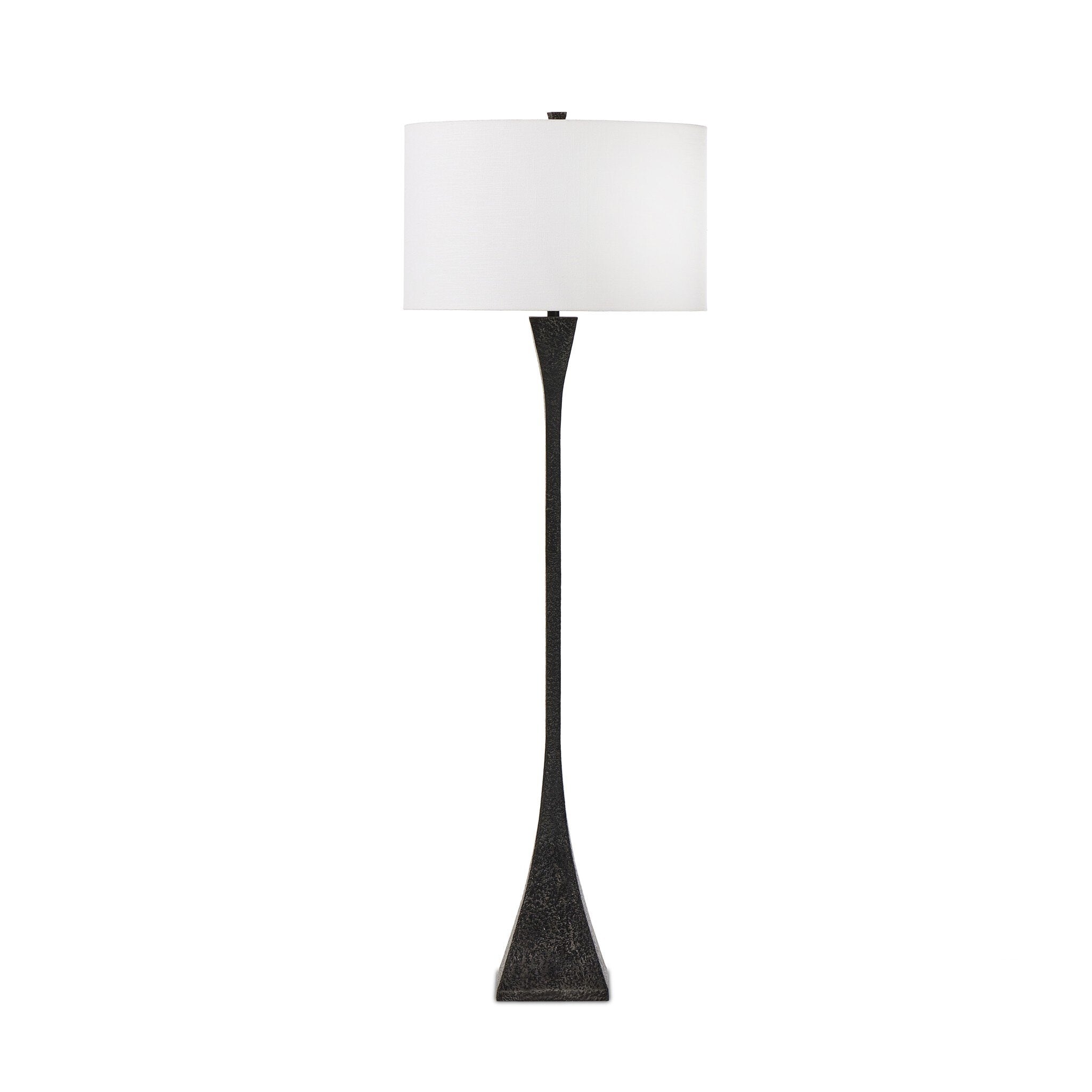 Forged Black Aluminum Tapered Floor Lamp