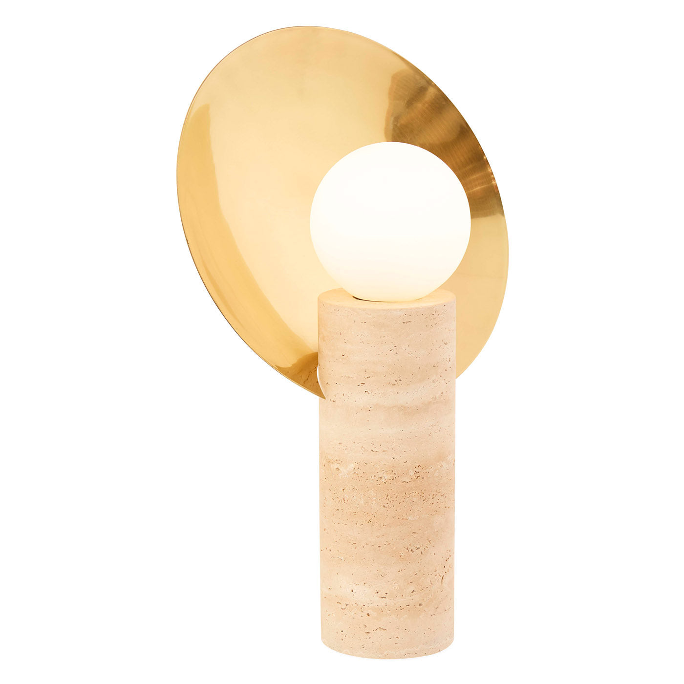 Halo Travertine Table Lamp