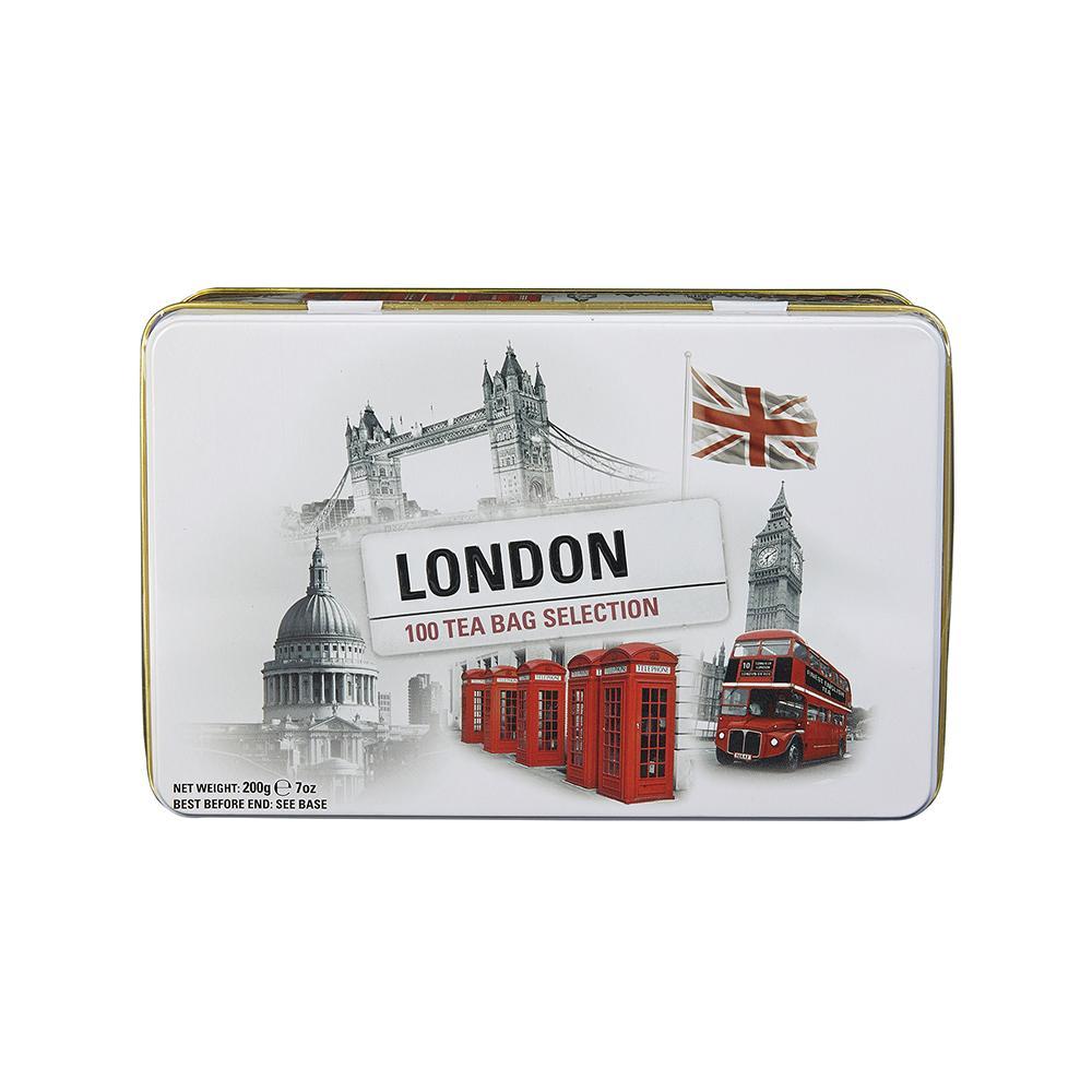 Black and White London Scenes Tea Selection Tin