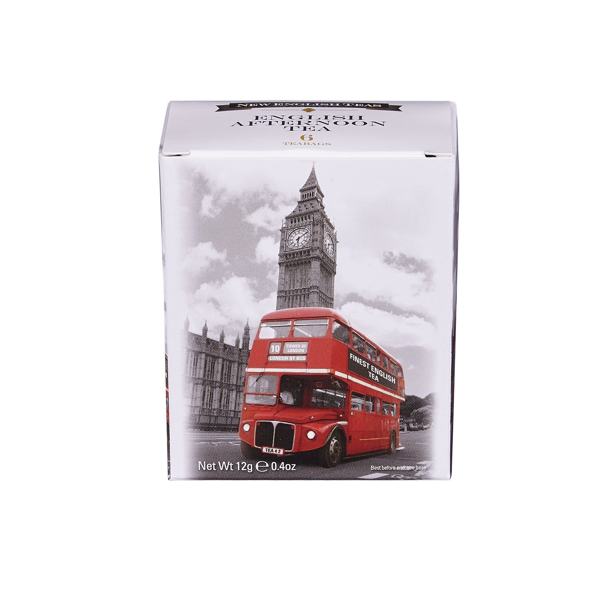 Black & White Red London Bus Mini Tea Box 6s