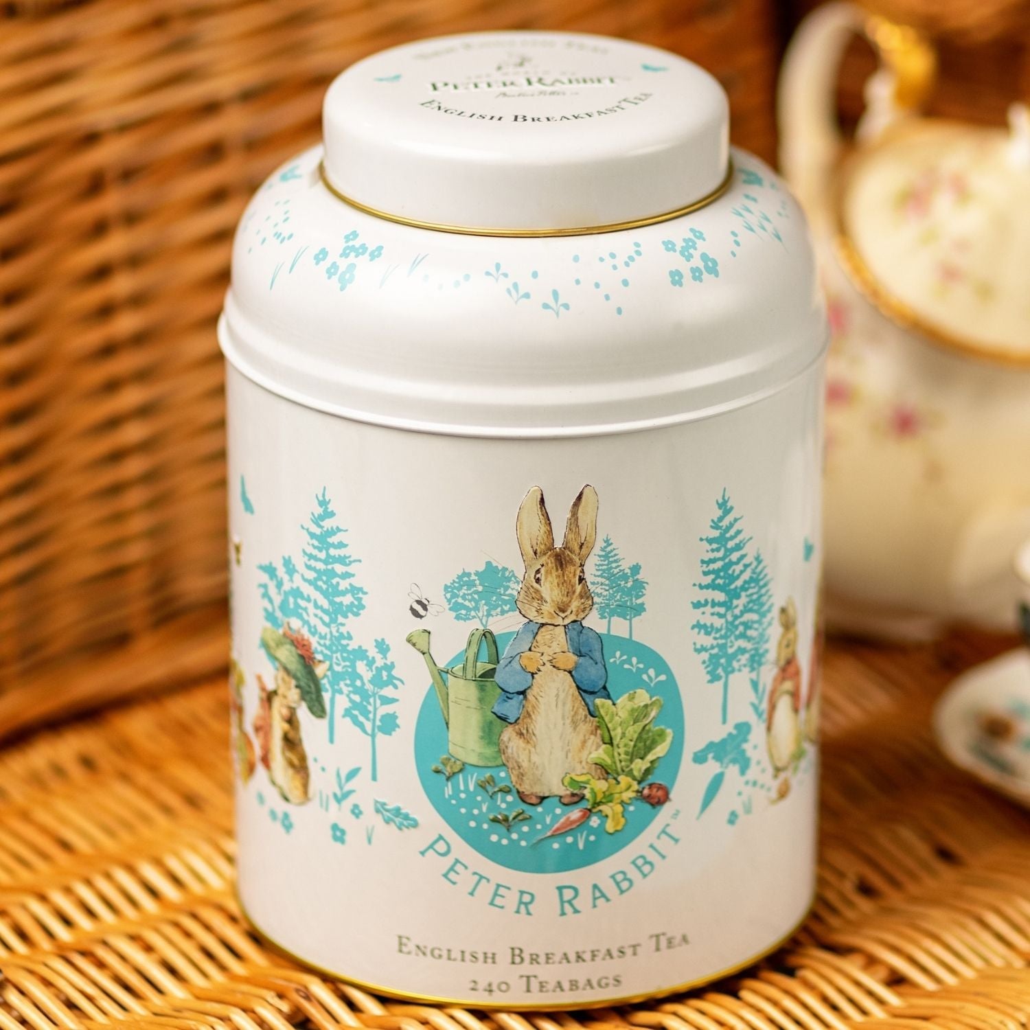 Classic Peter Rabbit Tea Caddy With 240 English Breakfast Teabags