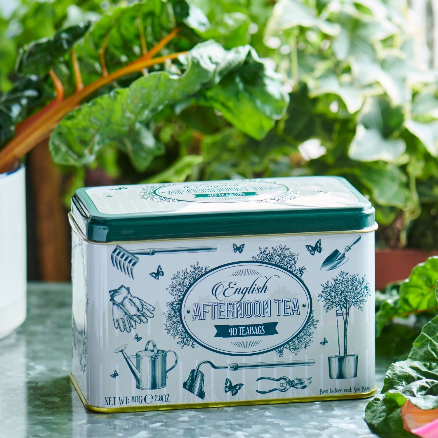 Image of English Garden Tea Tin with 40 Afternoon Tea teabags