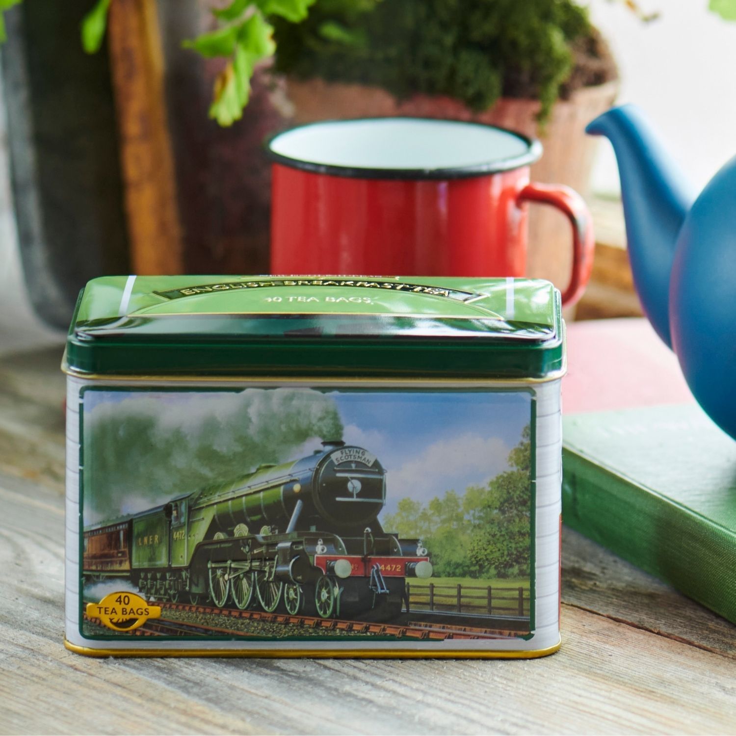 Image of Flying Scotsman Tea Tin with 40 English Breakfast Teabags