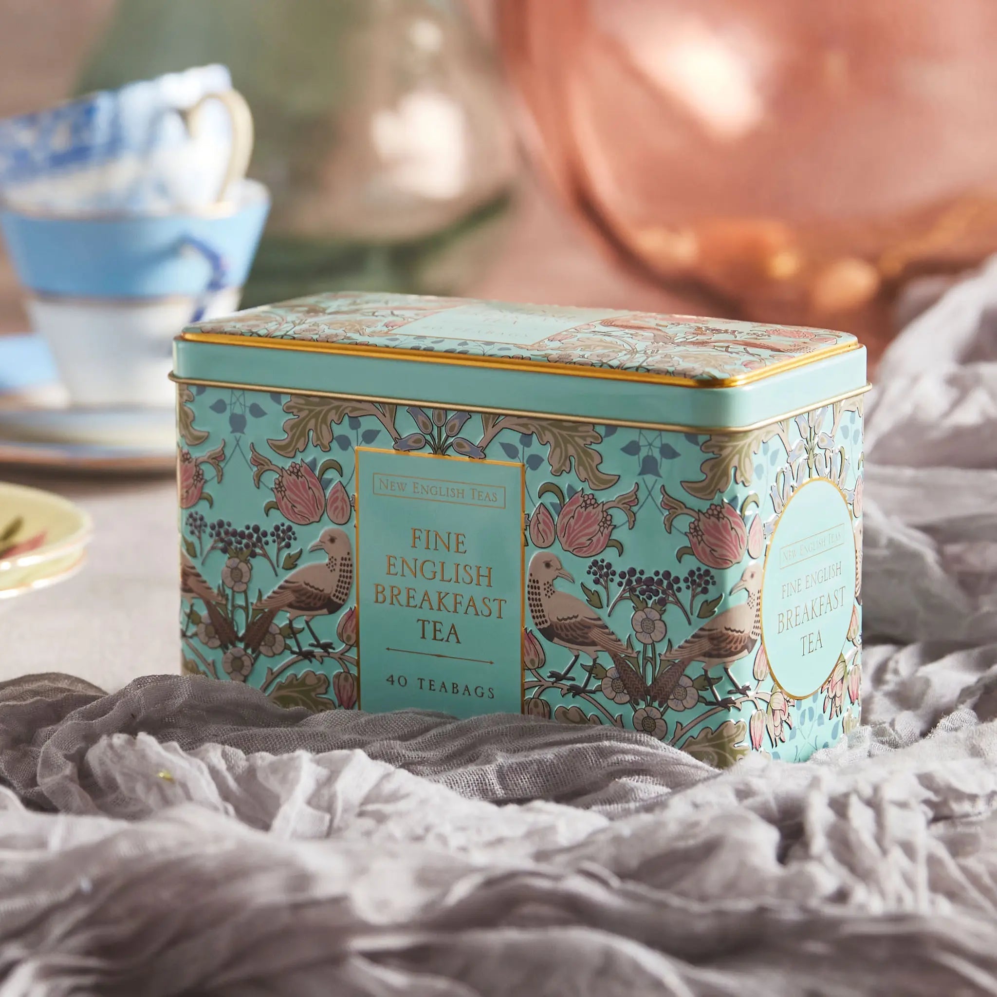 Image of The Song Thrush Classic Tea Tin - Mint Green