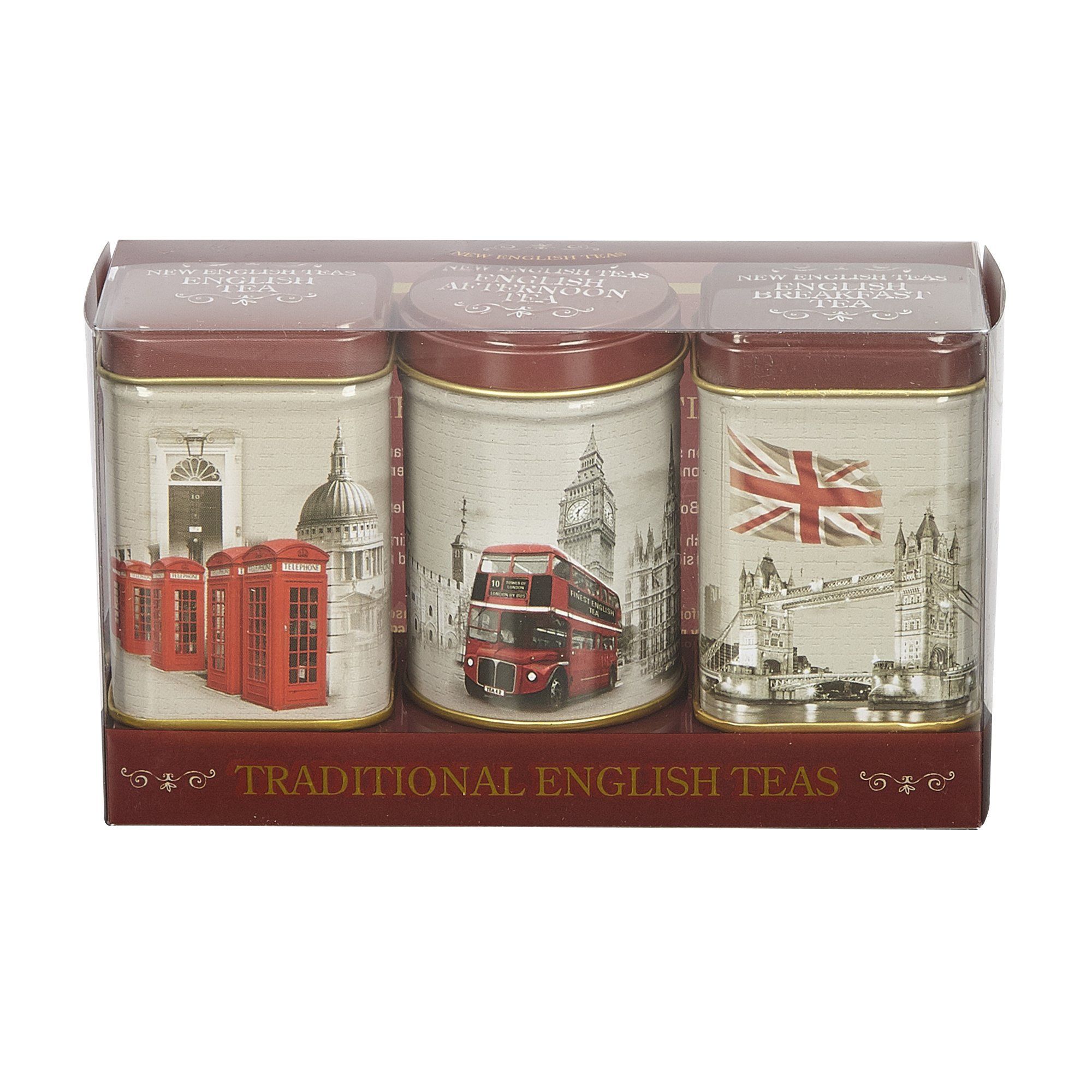 Vintage England Triple Tea Selection Mini Tin Gift Pack