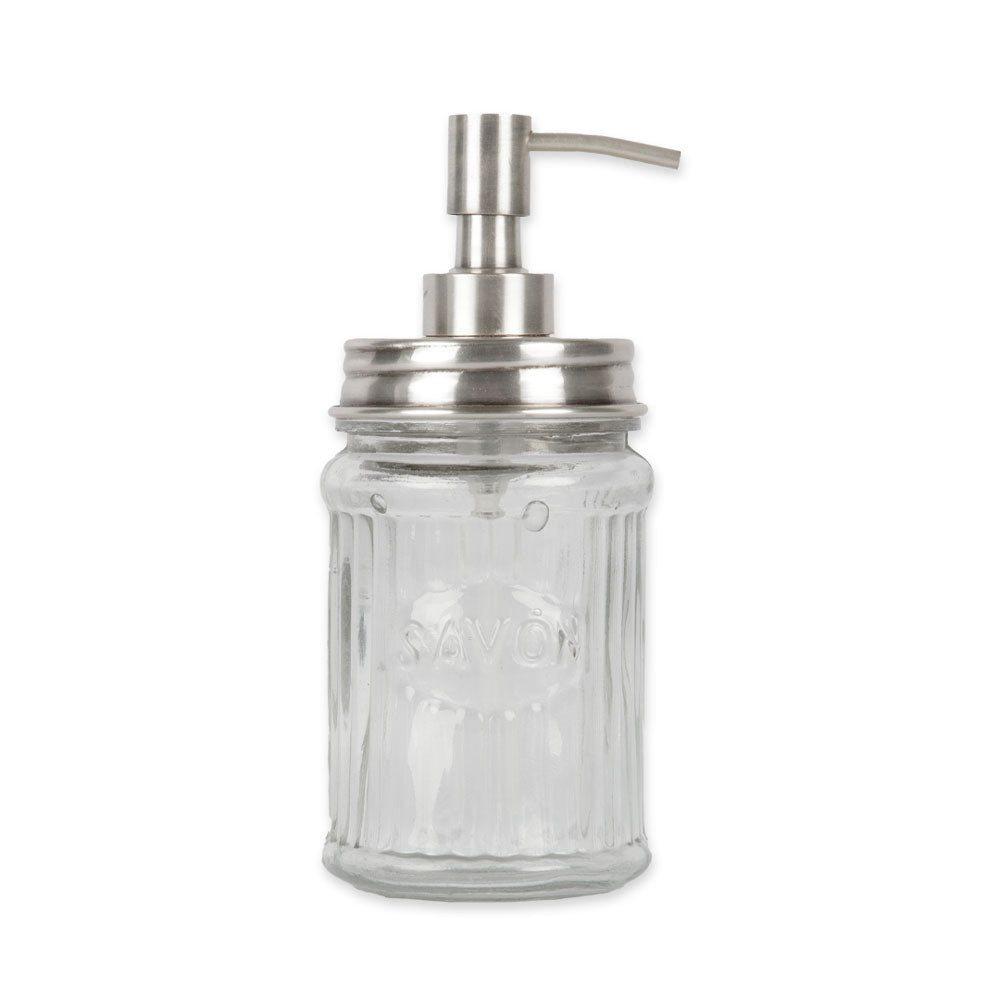 Soap Dispensers Parisian Fluted Clear Glass Vintage Style Soap