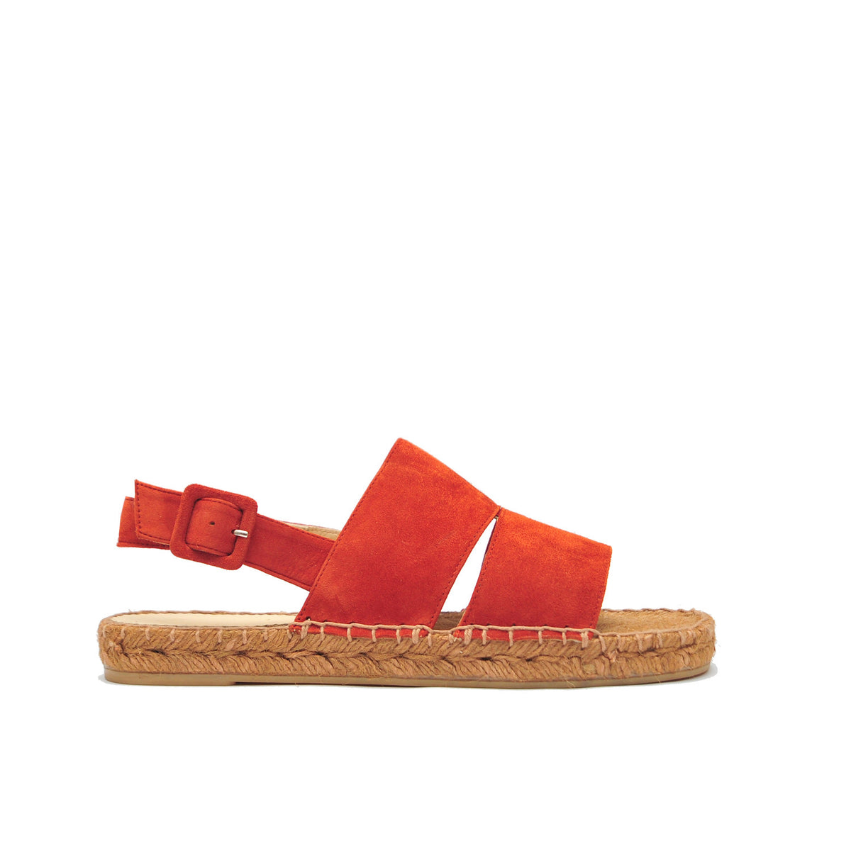 Lara Espadrille in Brick Suede – Carmelinas